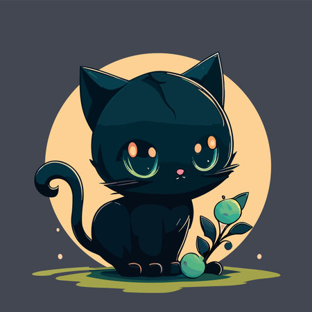 black cat ornament ならし ୨୧* 黒猫さん クリップ
